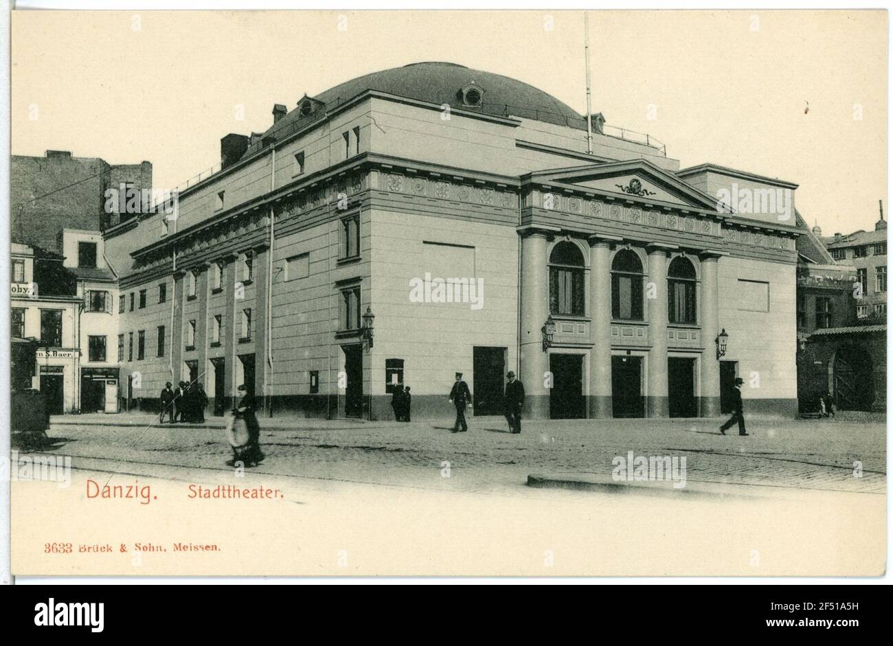 Stadttheater Danzig. Stadttheater (1799-1801; Carl Samuel Held, Umbau vor 1904) am Kohlemarkt Stockfoto