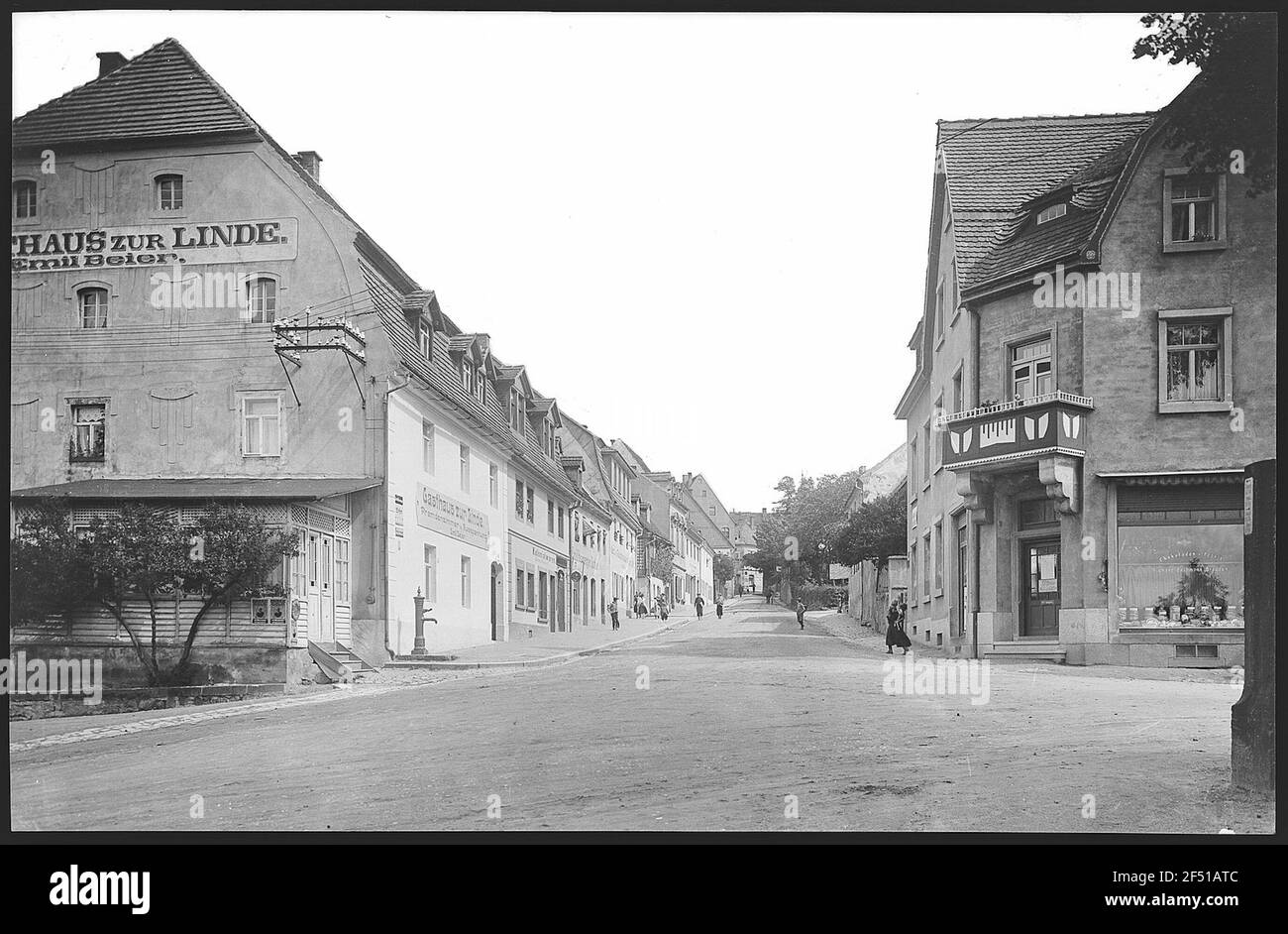Stolpen. Dresdner Straße Stockfoto