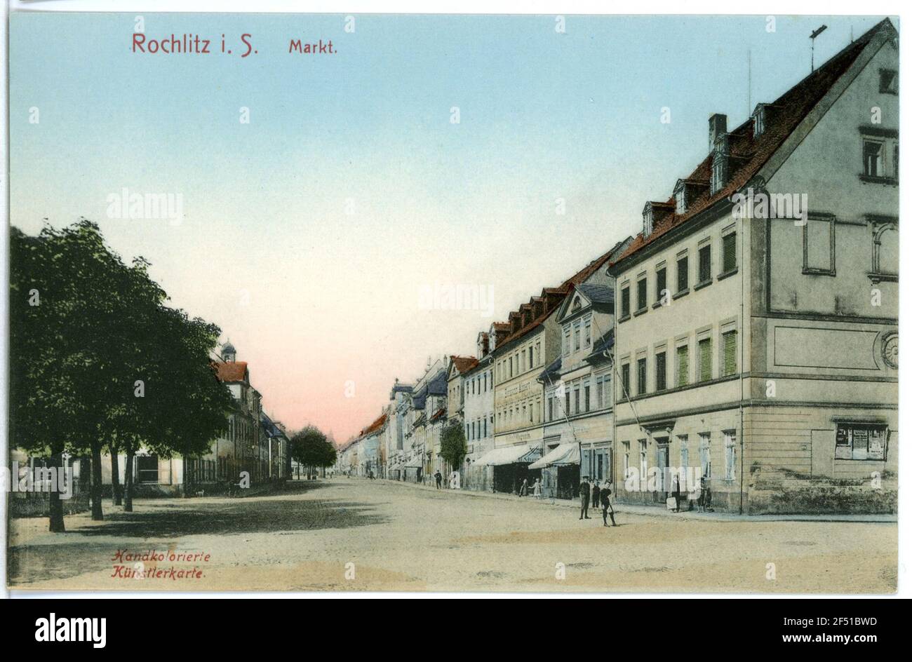 Markt Rochlitz. Markt Stockfoto