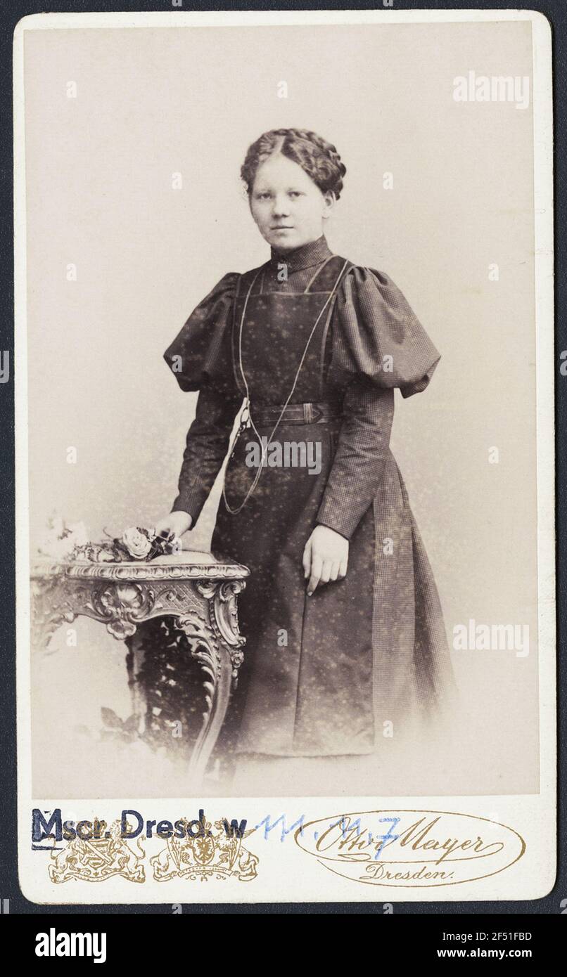 Porträt Johanna Schnorr aus Carolsfeld. Fotografie (Carte de visit) Stockfoto