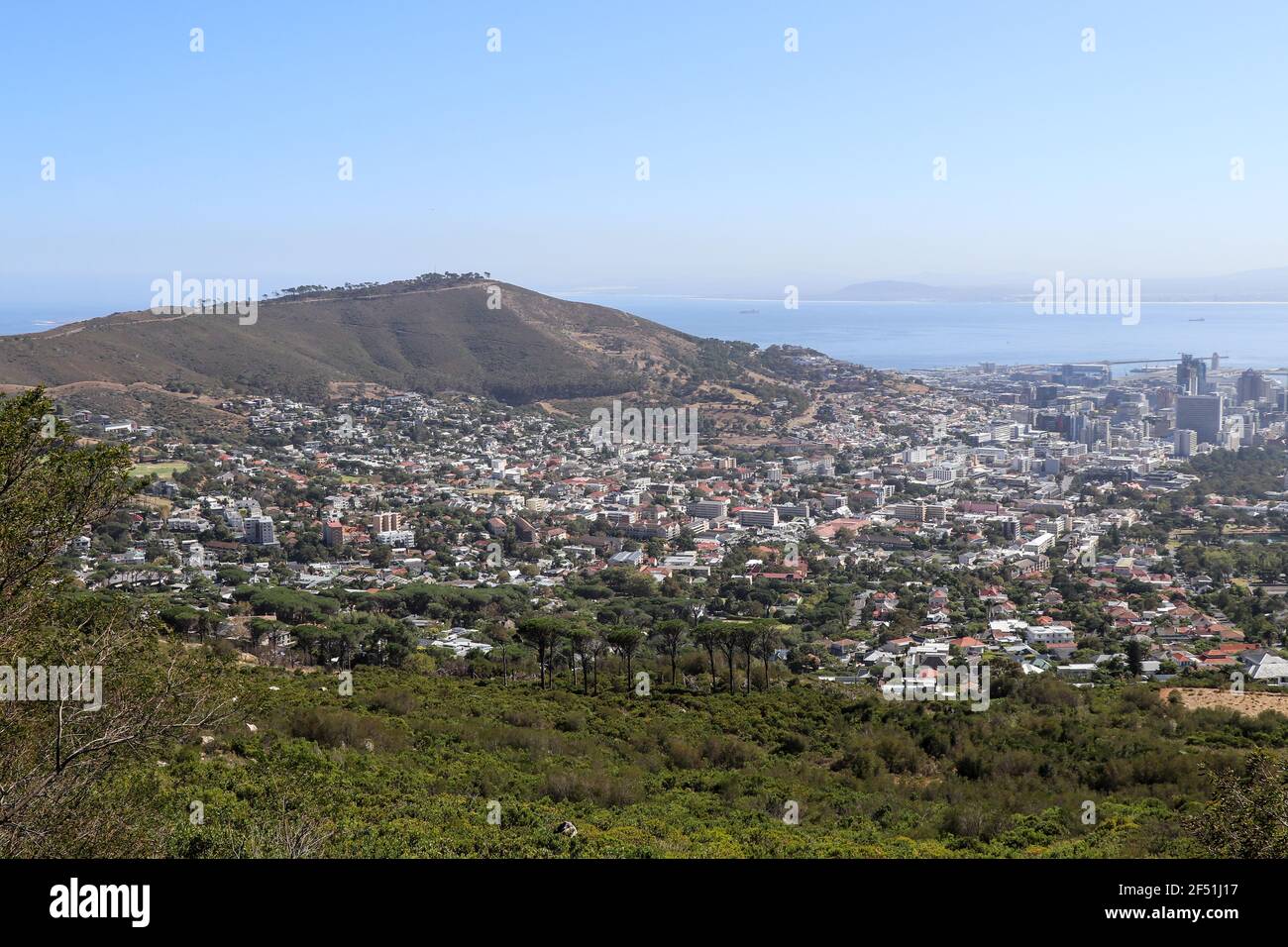 Tabelle Mount & Stadt Übersicht von Kapstadt, Südafrika Stockfoto