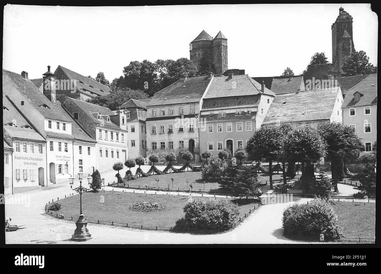 Stolpen. Markt und Schloss Stockfoto