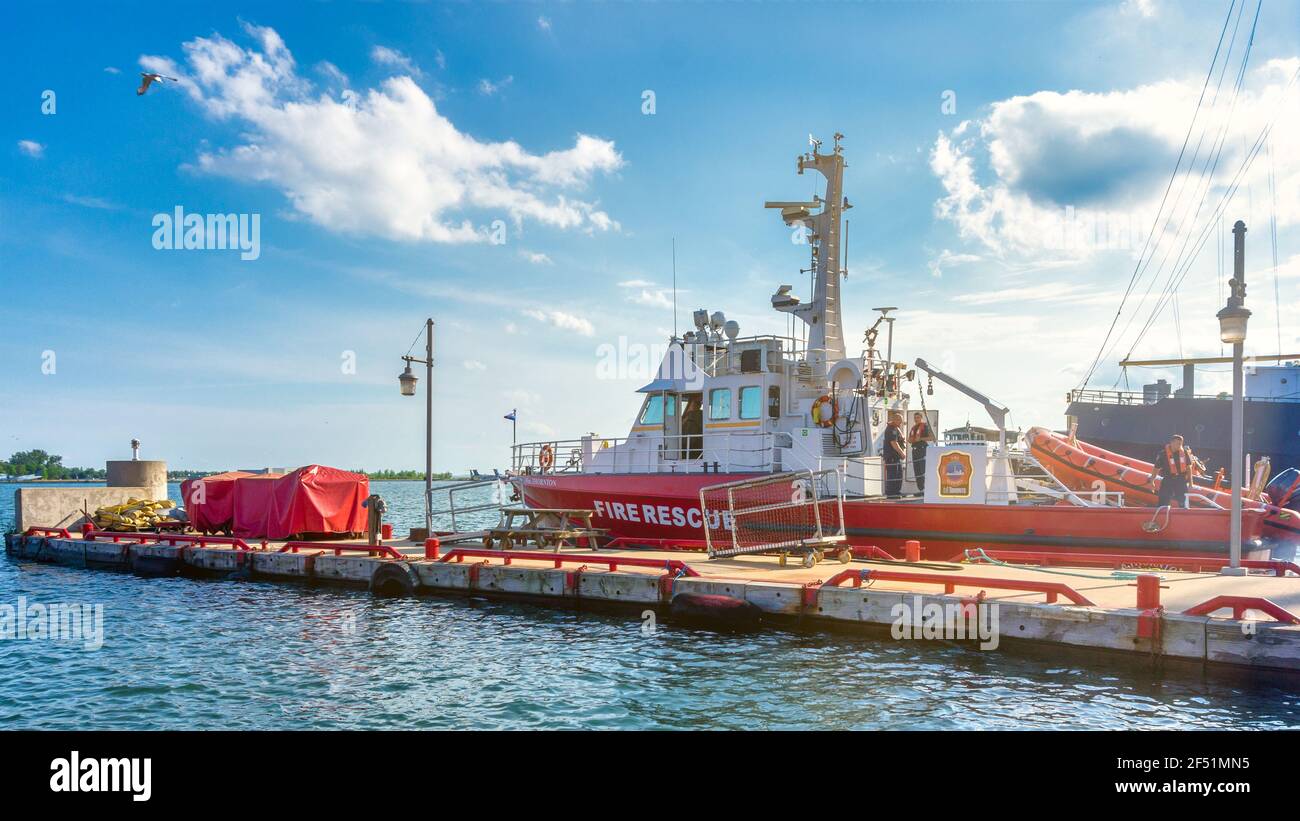 William Lyon Mackenzie Fireboat, Toronto, Kanada Stockfoto