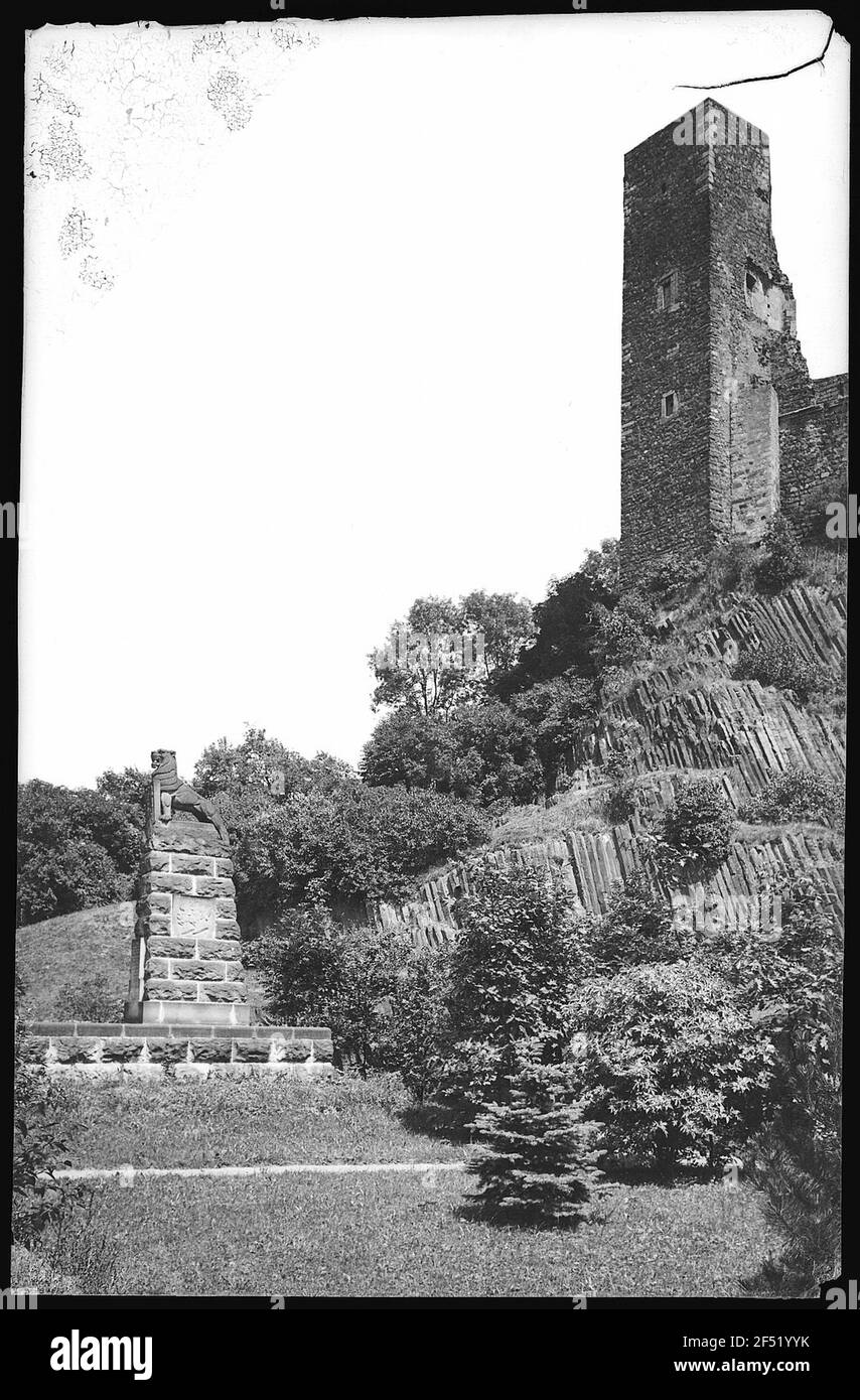 Stolpen. Sevenpitz Tower Stockfoto