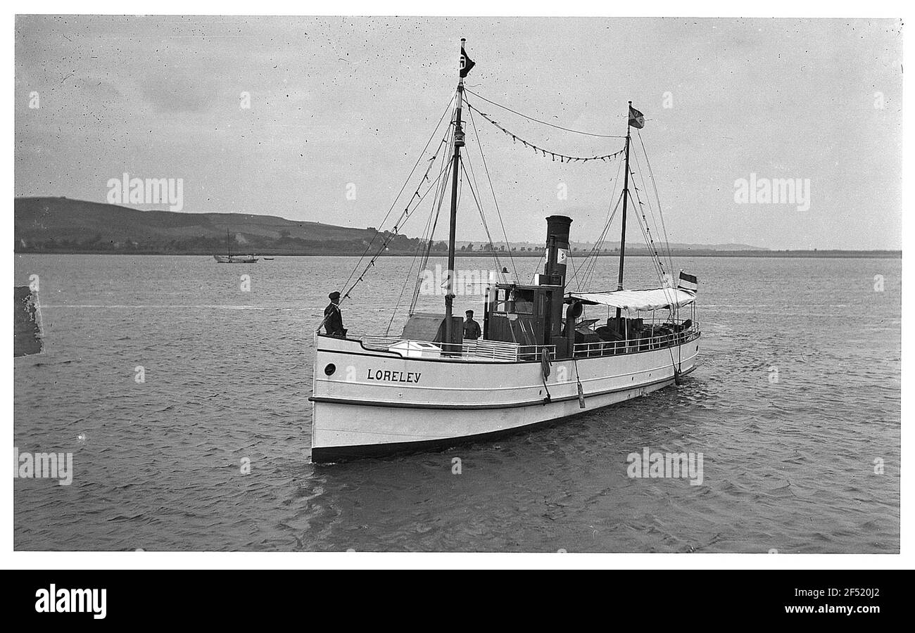 Dampfvater Boot 'Loreley' auf einer Reise unter Land Stockfoto