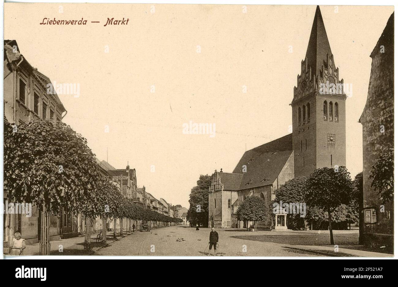 Markt Liebenwerda. Markt Stockfoto
