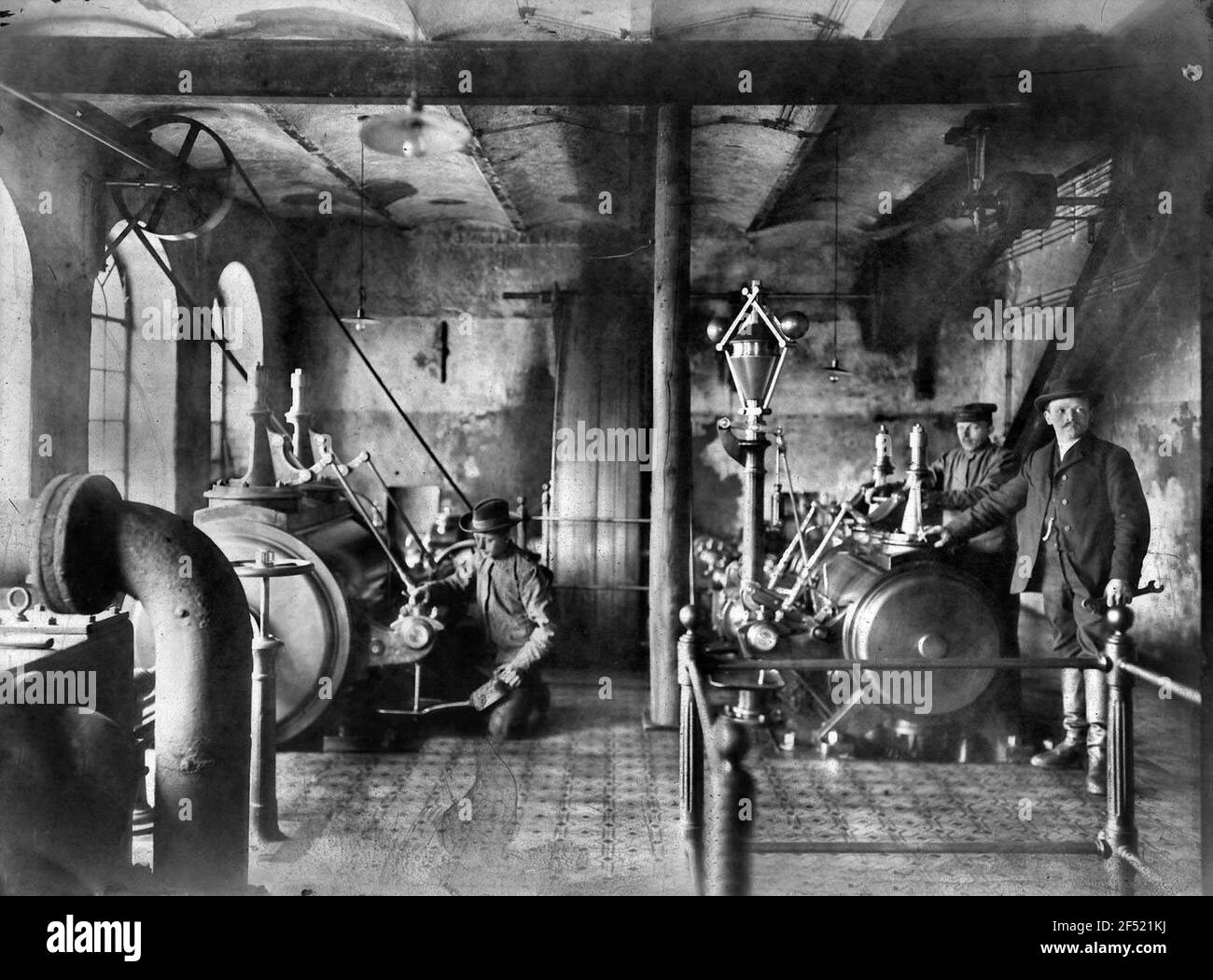 Maschinenraum der Büchlifen Knoppfabrik Stockfoto
