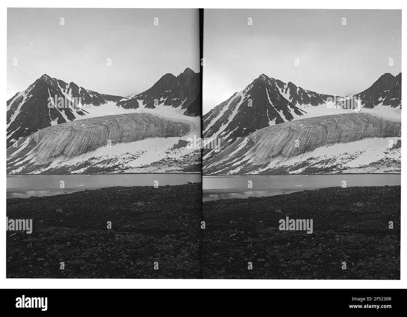 Spitzbergen (Norwegen). Gletscher im Magdalenenfjord Stockfoto