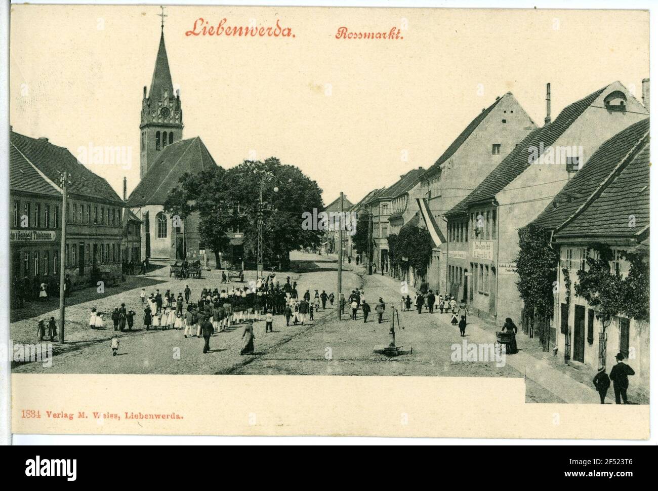 Pferdemarkt Liebenwerda. Pferdemarkt Stockfoto