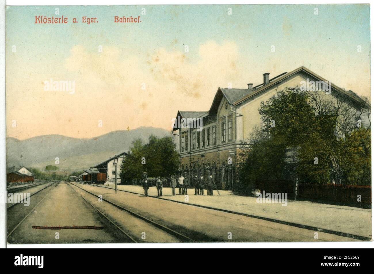 Bahnhof Klösterle. Bahnhof Stockfoto