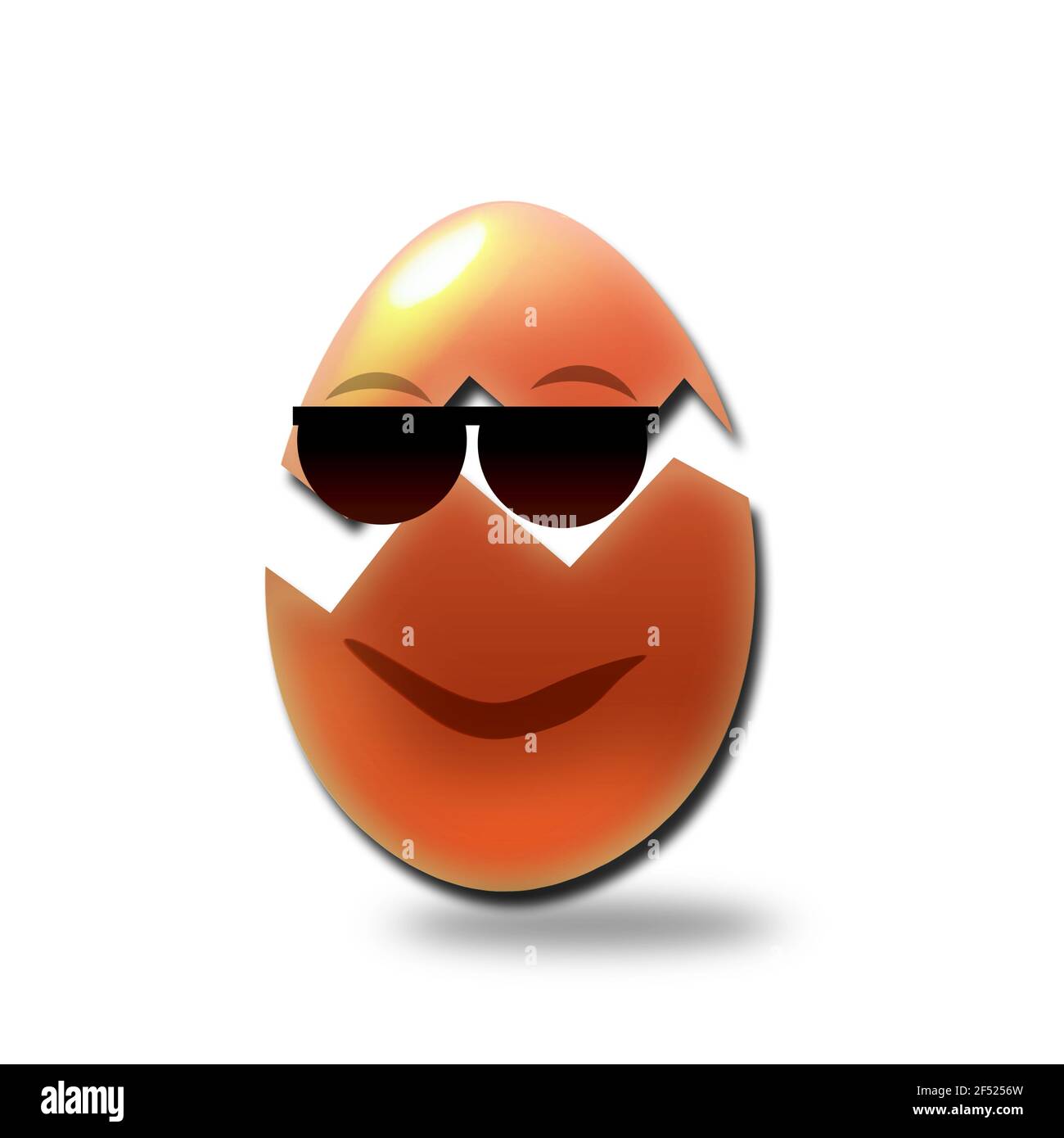 Lustiges Ei mit Sonnenbrille Stockfoto