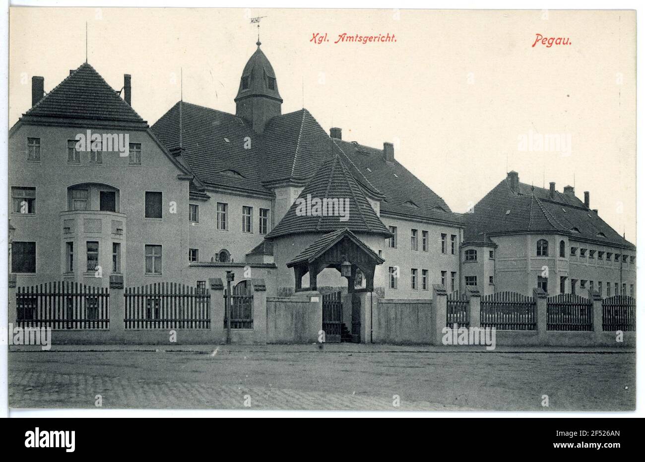 Royal District Court Pegau. Royal District Court Stockfoto