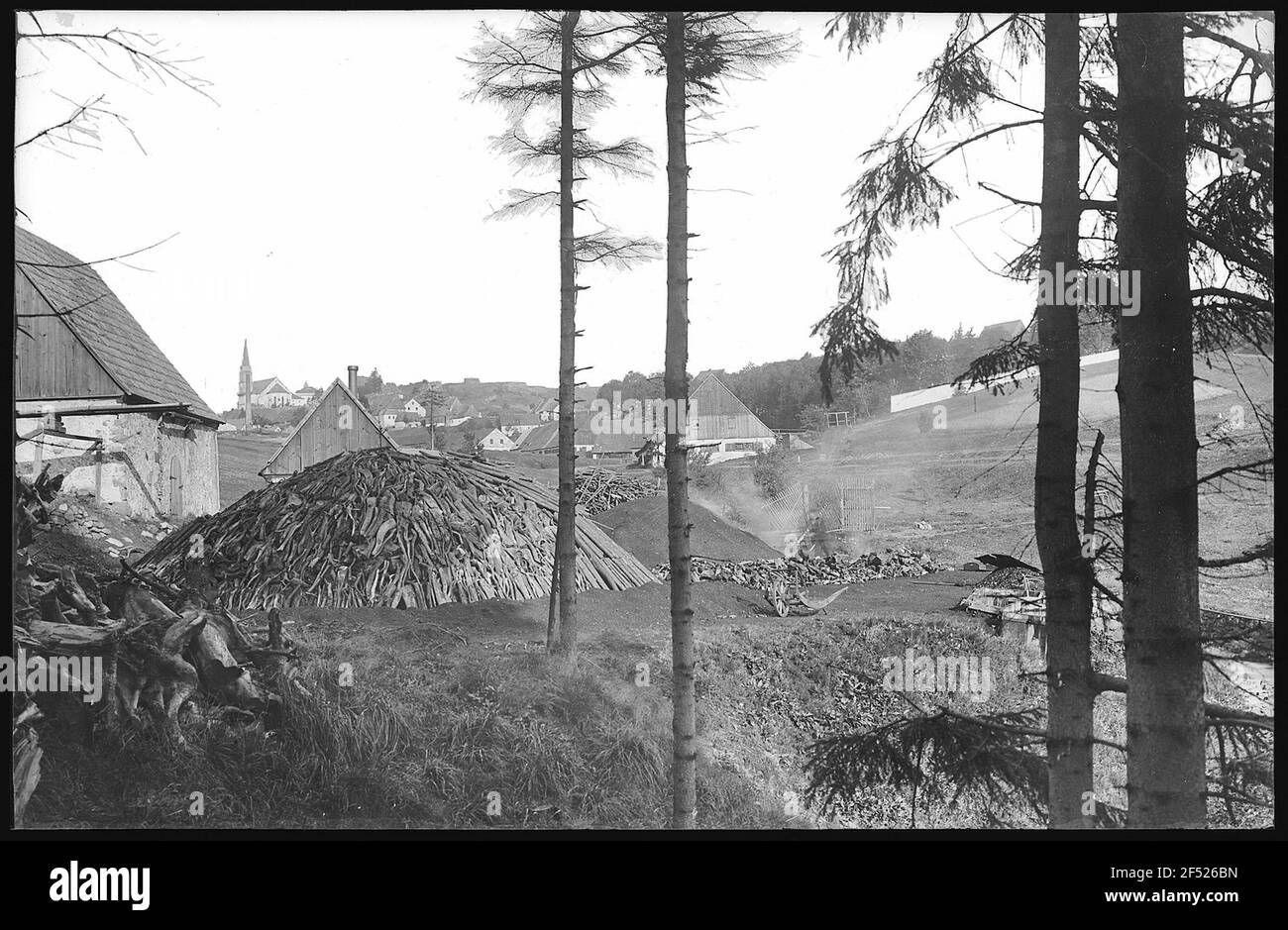 Altenberg. Holzkohle Stockfoto