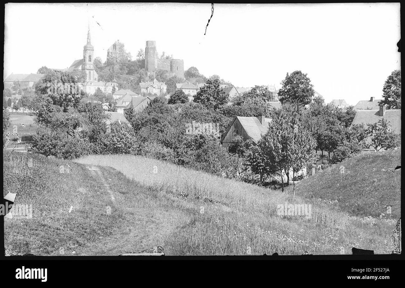 Stolpen. Blick auf Stolpen Stockfoto