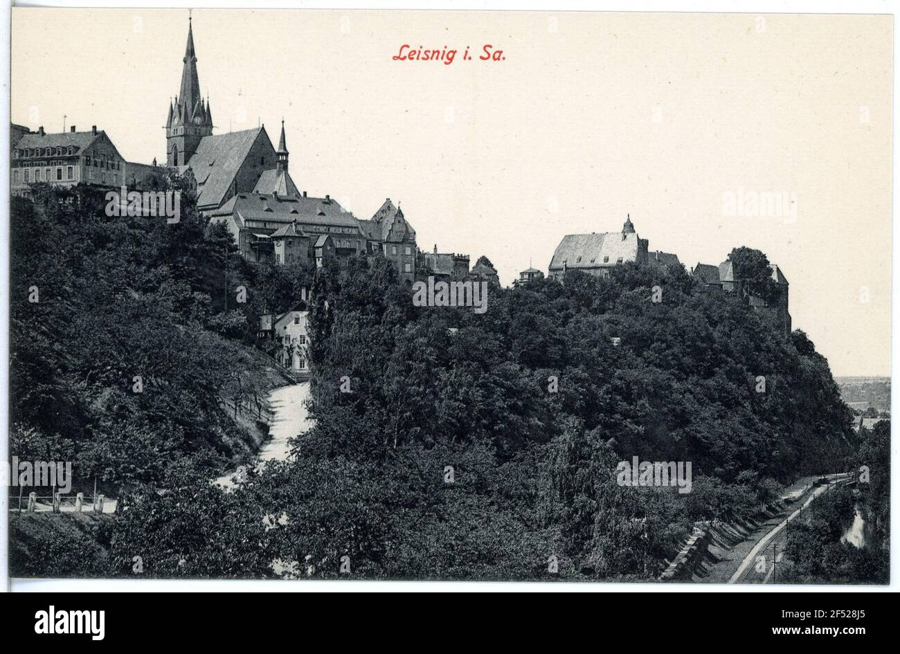 Geschlossen Mildenstein Leisnig. Schloss Mildenstein Stockfoto