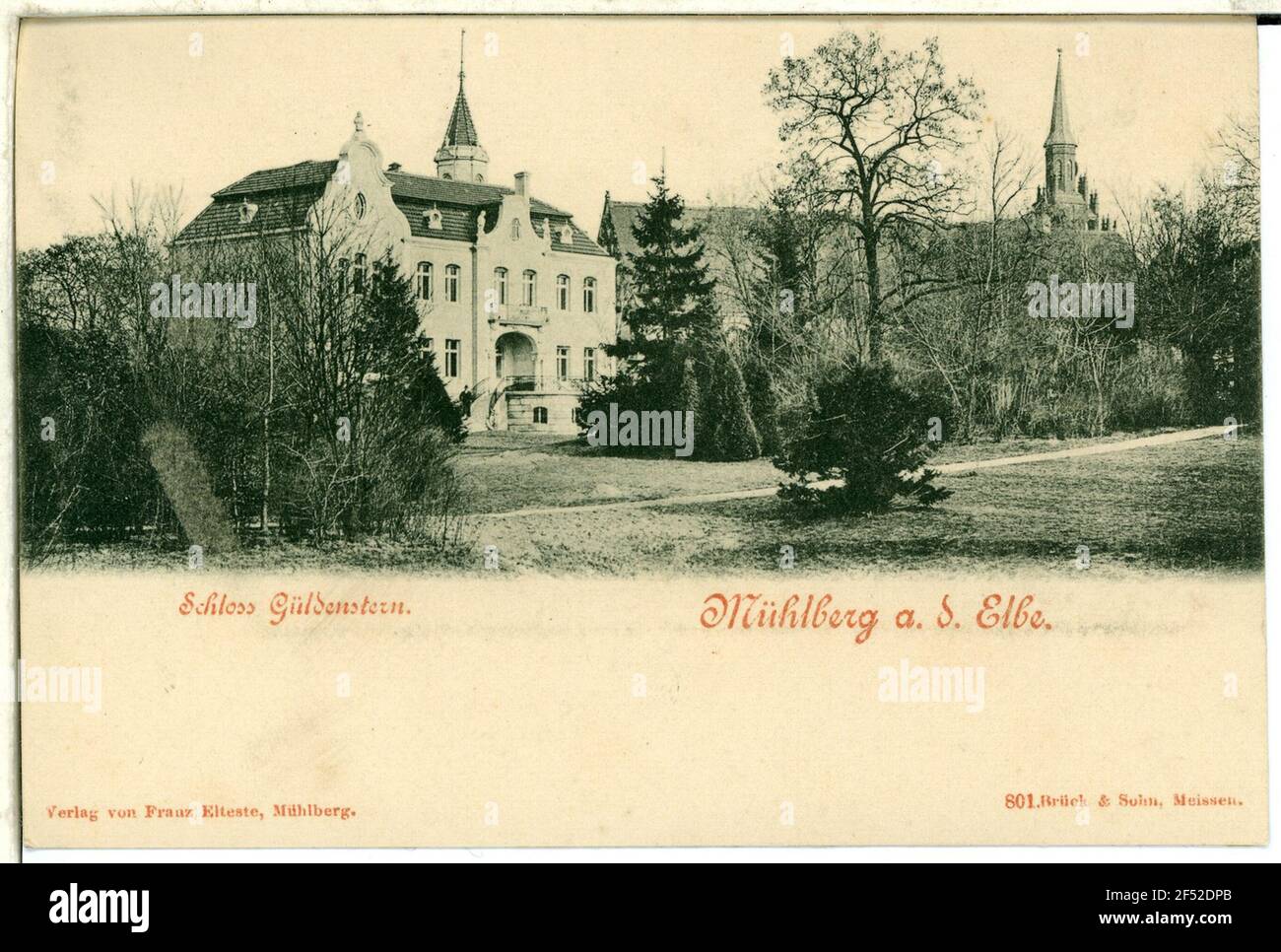 Schloss Güldenstern Mühlberg an der Elbe. Schloss Güldenstern Stockfoto