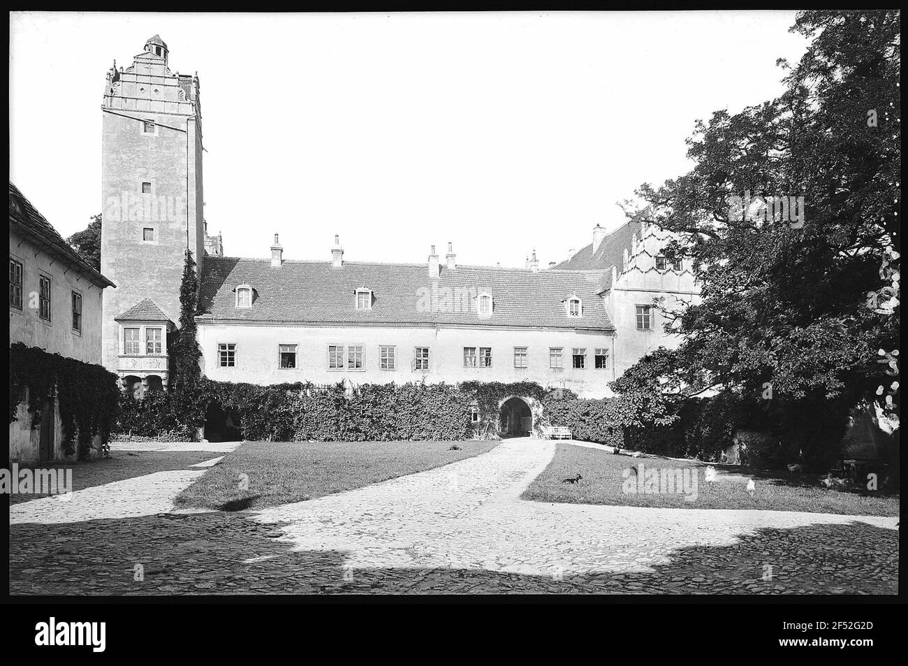 Strehla. Schlosshof Stockfoto