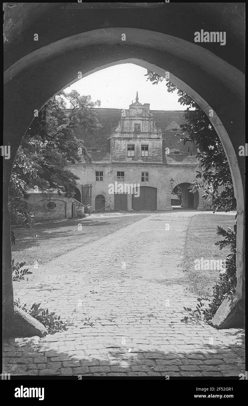 Strehla. Schlosshof Stockfoto