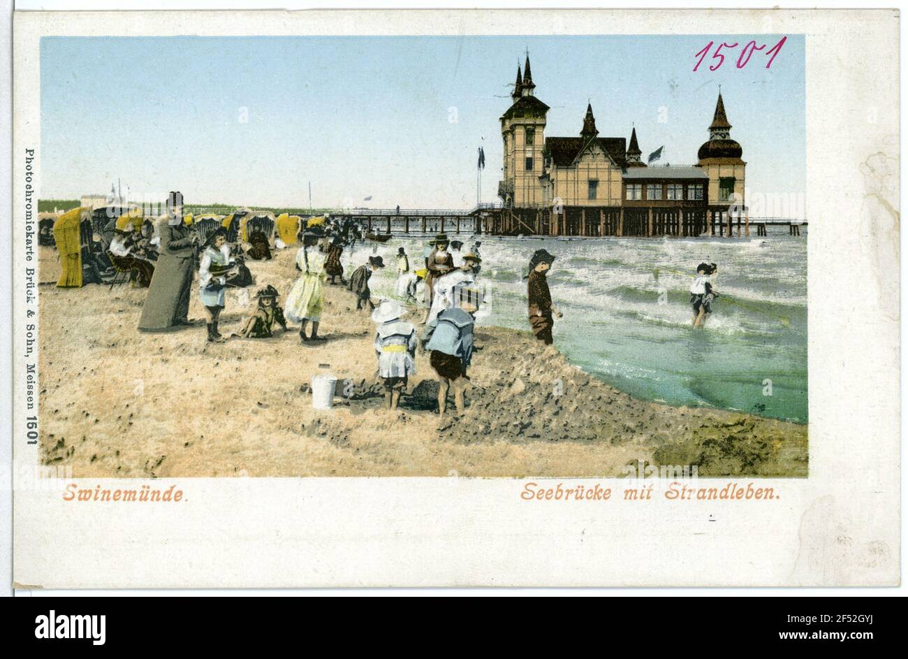 Pier Swinemünde. Seebrücke Stockfoto