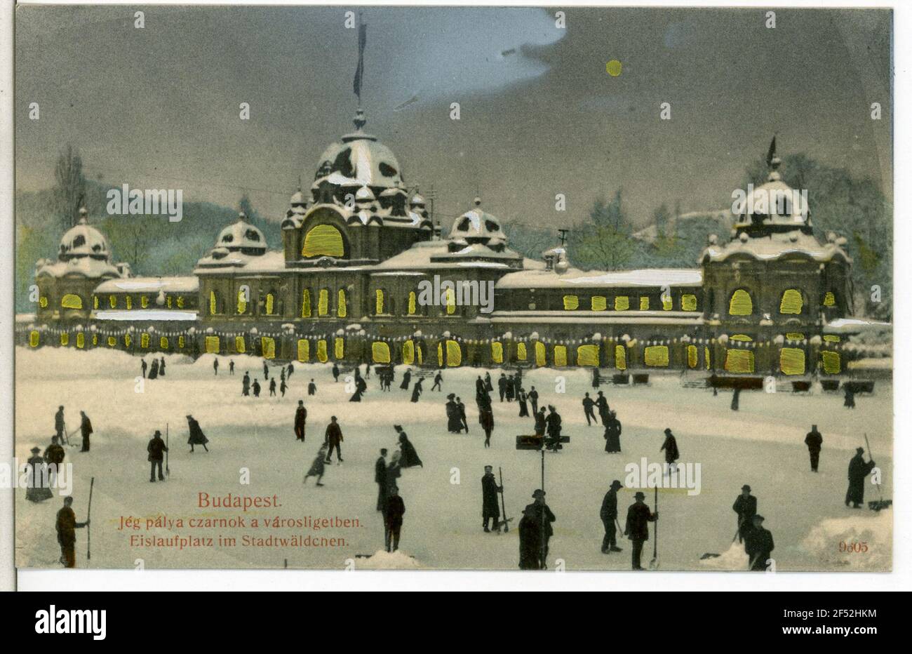 Eisbahn im Stadtwald Budapest. Skating-Platz im Stadtwald Stockfoto