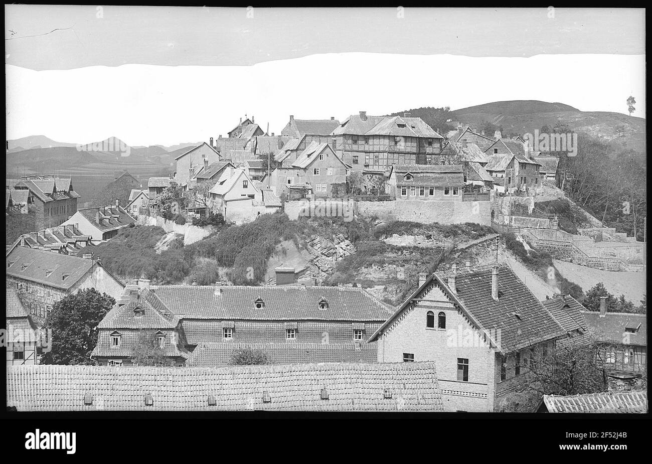 Quedlinburg. Münzenberg vom Schloss aus gesehen Stockfoto