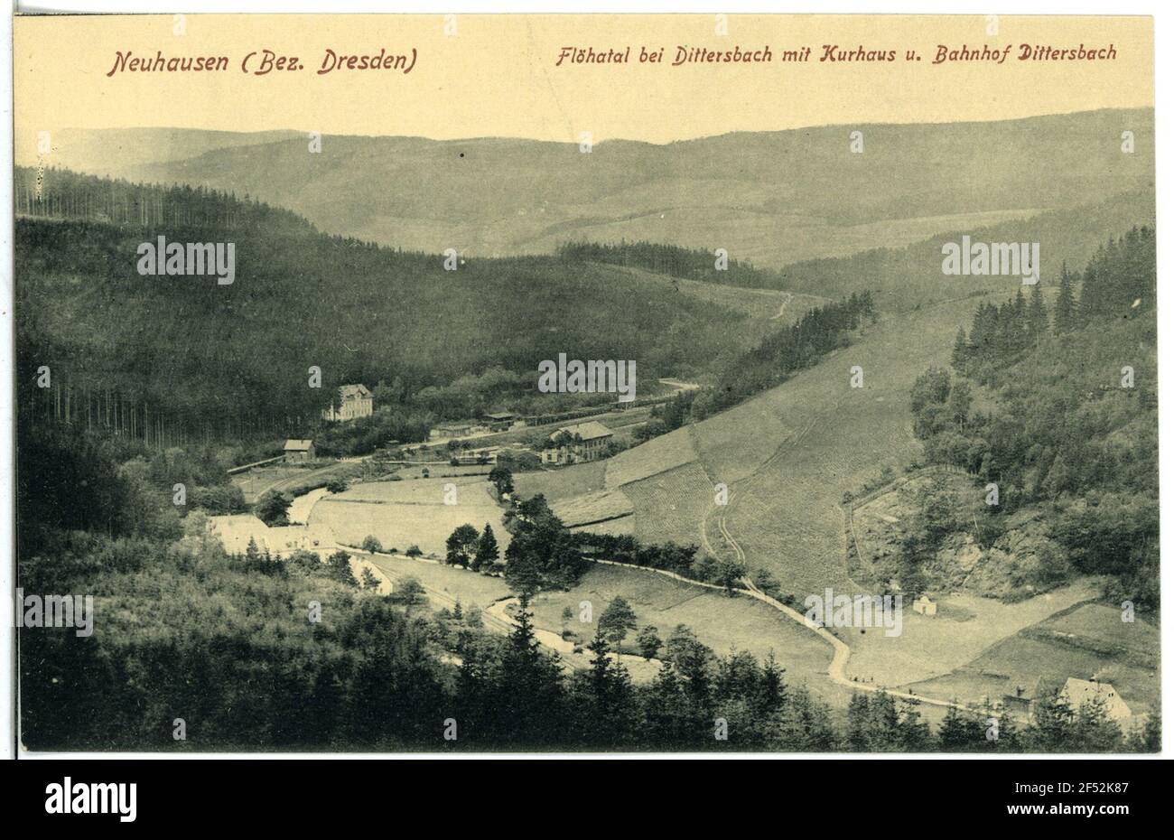 Bahnhof Dittersbach Neuhausen. Bahnhof DITTERSBACH Stockfoto