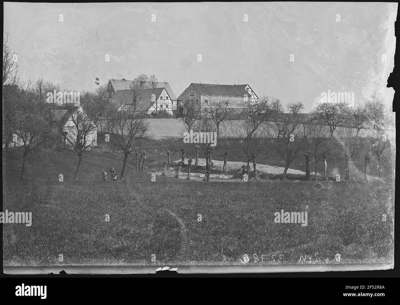 Lüttewitz. Dorfansicht, Handelshaus Max Wittig Stockfoto