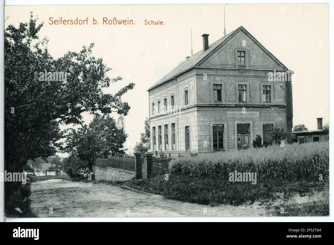 Schule Seifersdorf. Schule Stockfoto