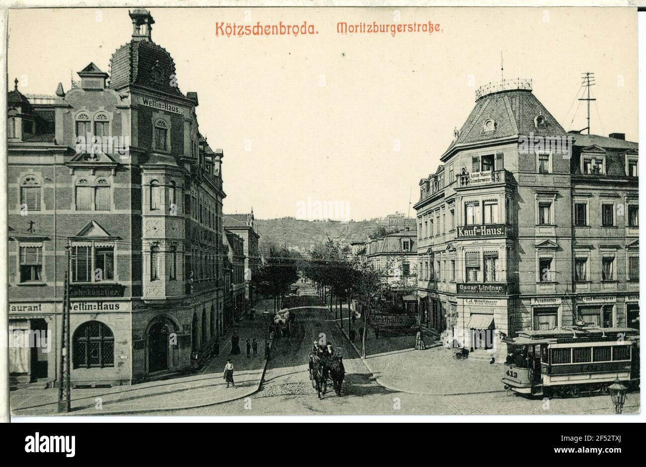Moritzburger Straße Mit Der Tram Kötzschenbroda. Moritzburger Straße