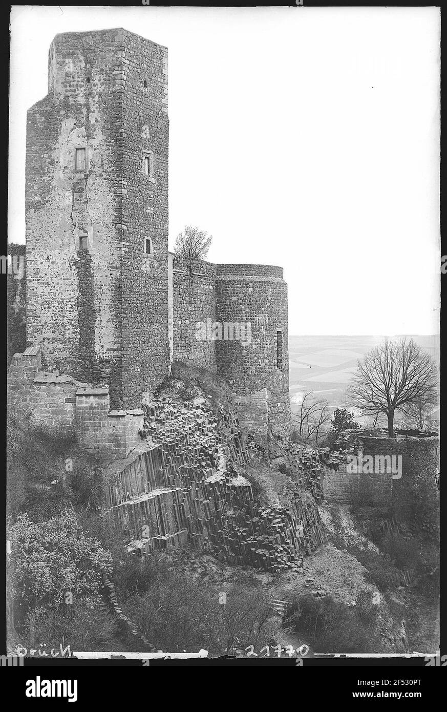 Stolpen. Sevenpitz Tower Stockfoto
