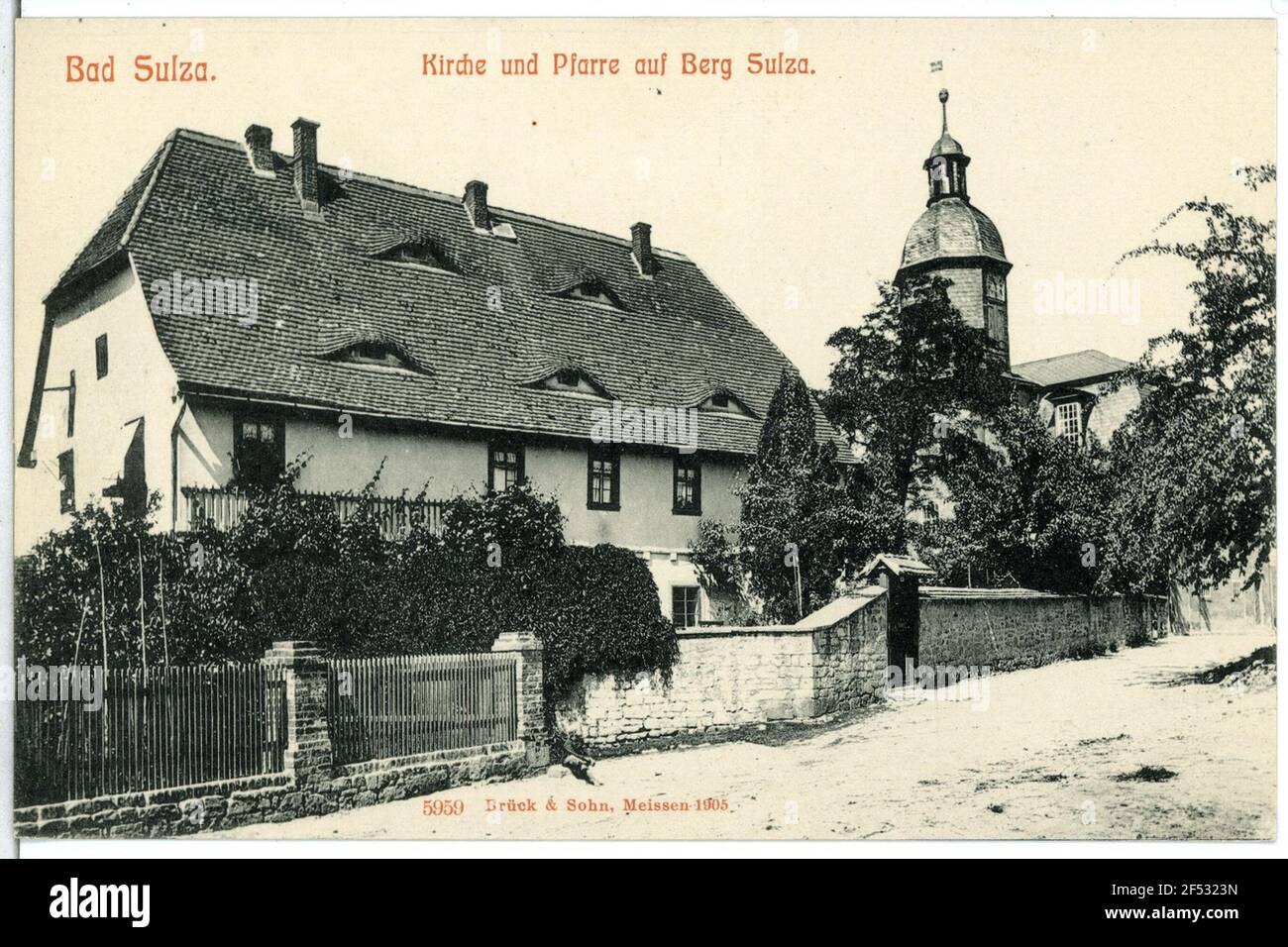 Kirche und Gemeinde auf dem Berg Sulza Bad Sulza. Kirche und Gemeinde auf dem Berg Sulza Stockfoto