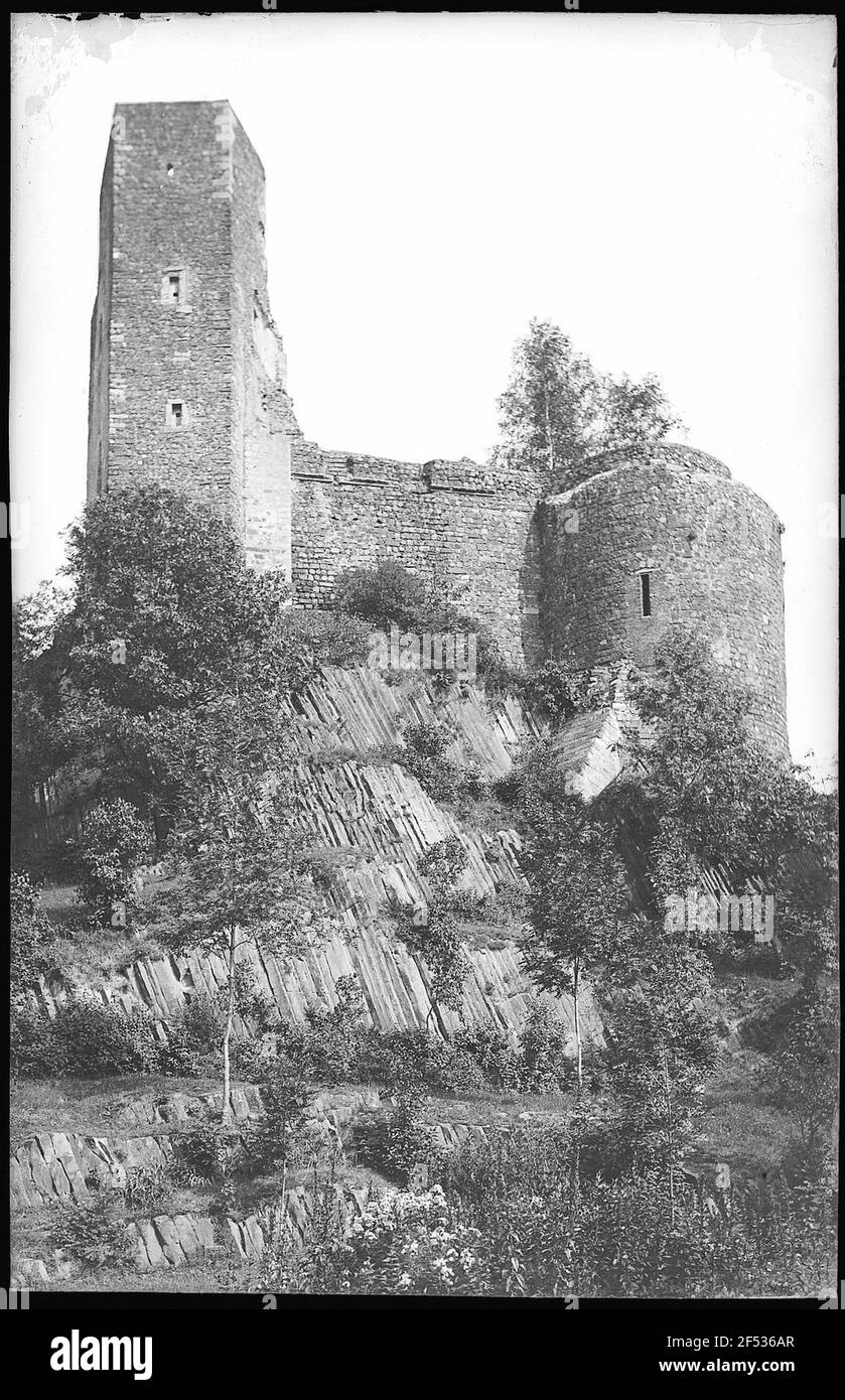 Stolpen. Sevenpitz Tower Stockfoto