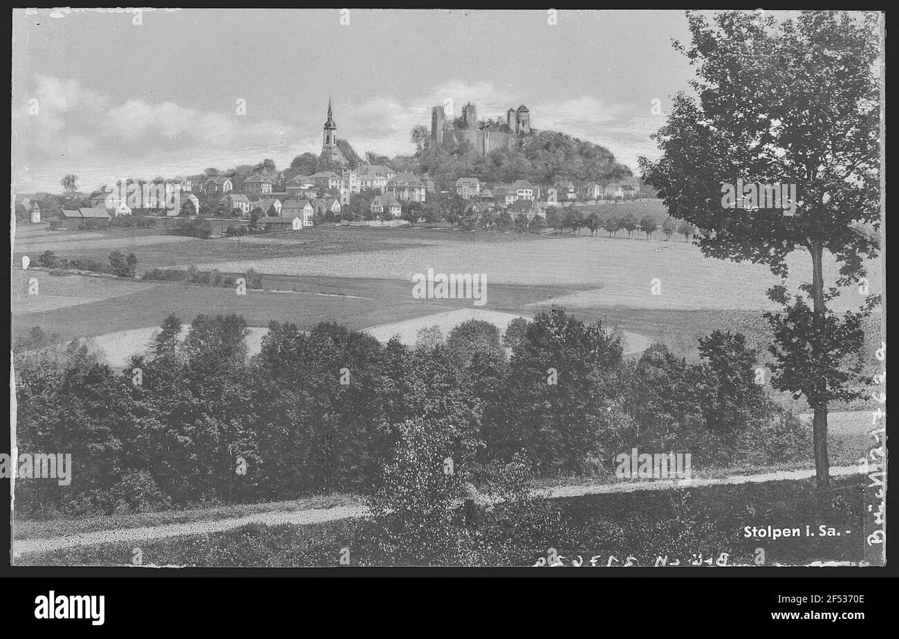 Stolpen. Blick auf Stolpen Stockfoto