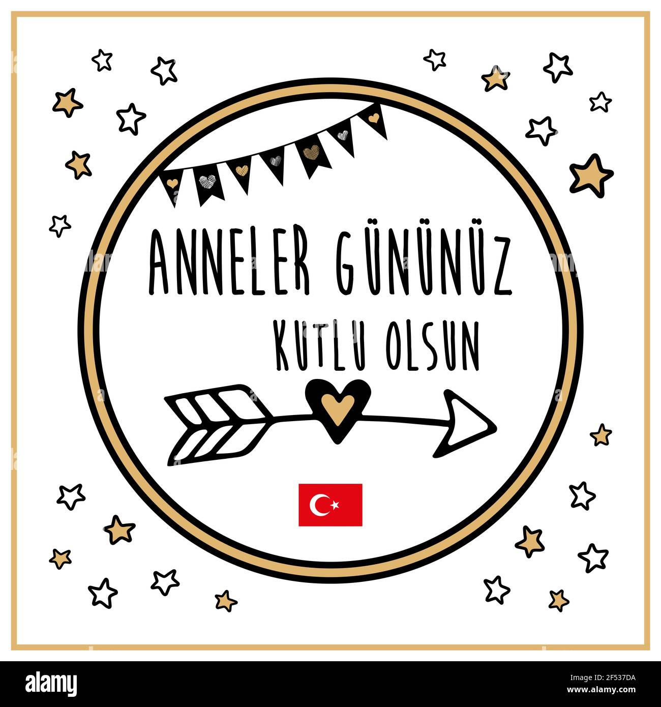 Muttertag Poster in türkischer Sprache. Die wichtigste Person in