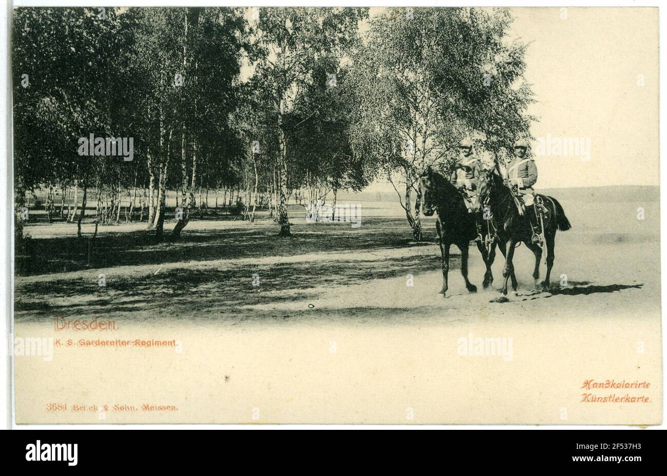 Königliches Sächsisches Schneiderregiment Dresden. K. S. Mandrail Regiment Stockfoto