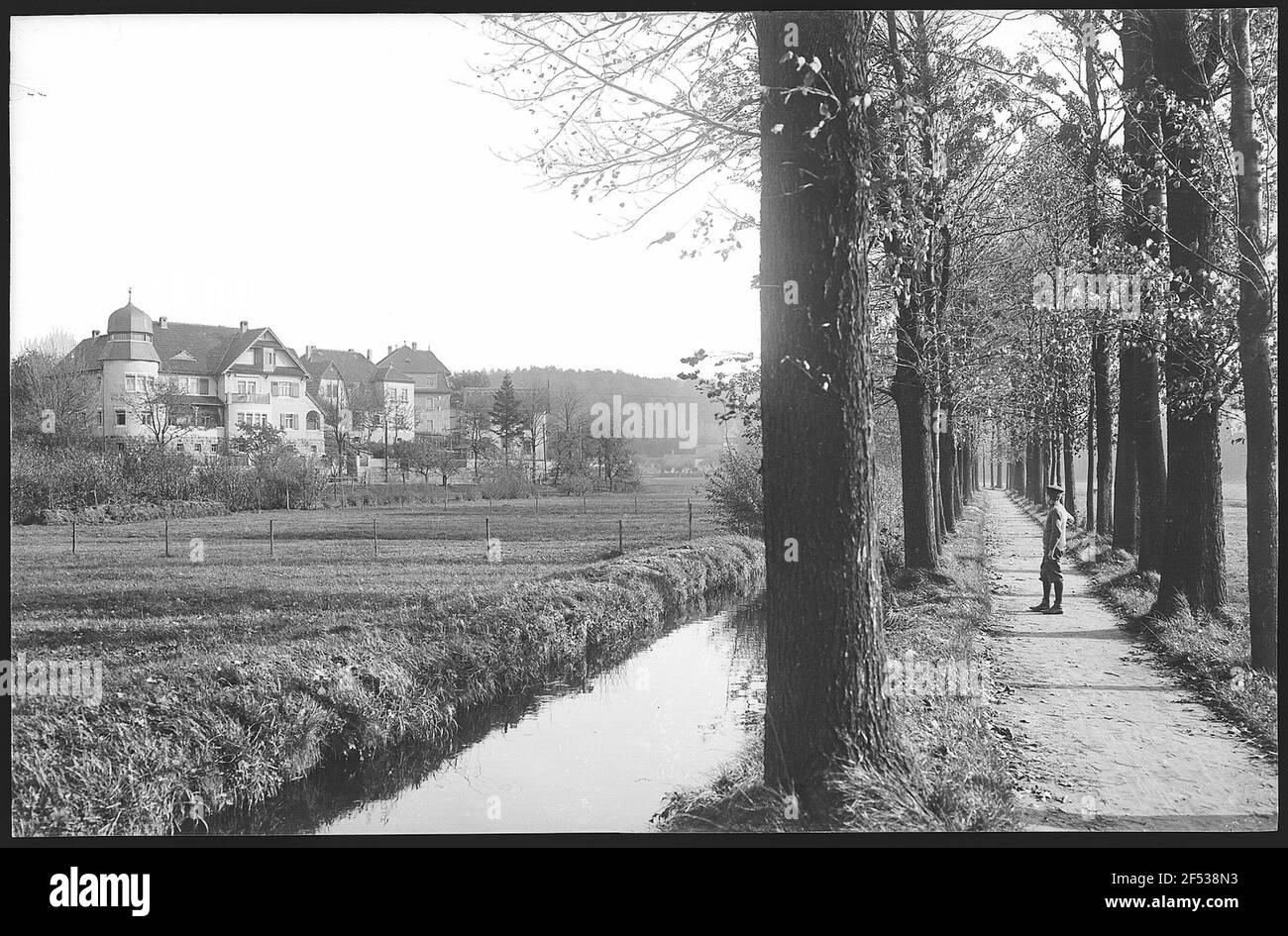 Königsbrück. Teil der Promenade Stockfoto
