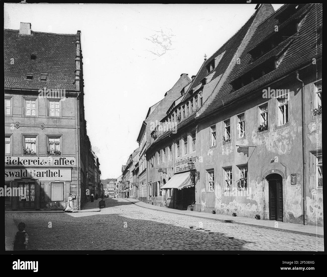Pirna. Lange Straße Stockfoto