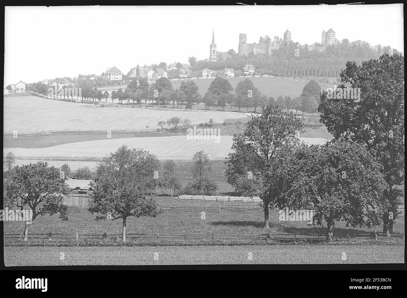 Stolpen. Blick auf Stolpen Stockfoto