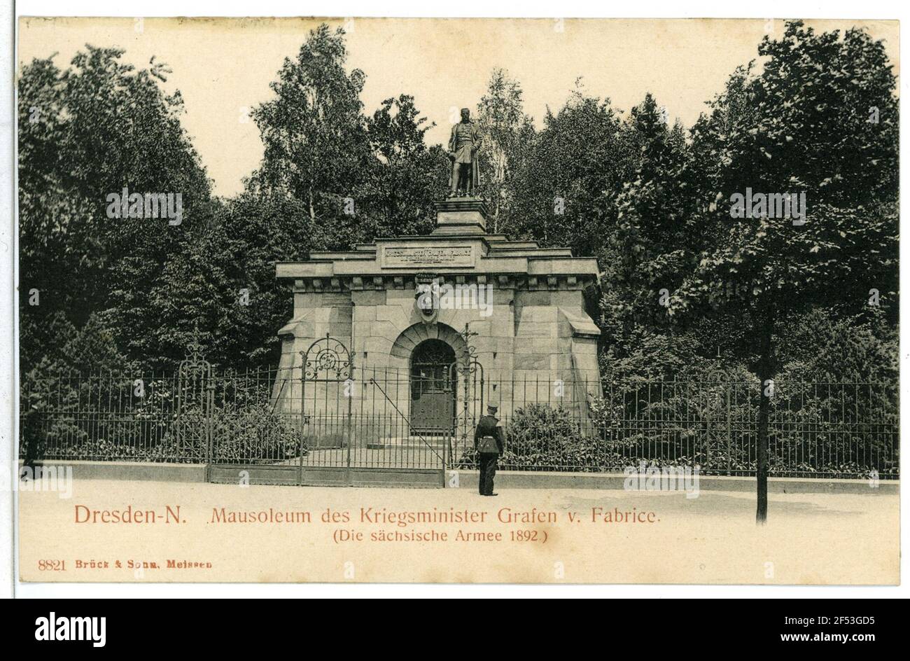 Mausoleum der Kriegsminister Grafen von Fabrice Dresden Neustadt. Mausoleum des Kriegsministers Graf v. Fabrice Stockfoto