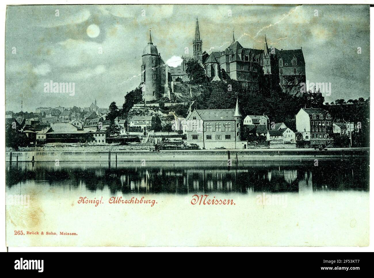 Burgberg, Loge, Elbe Meißen. Burgberg, Loge, Elbe Stockfoto