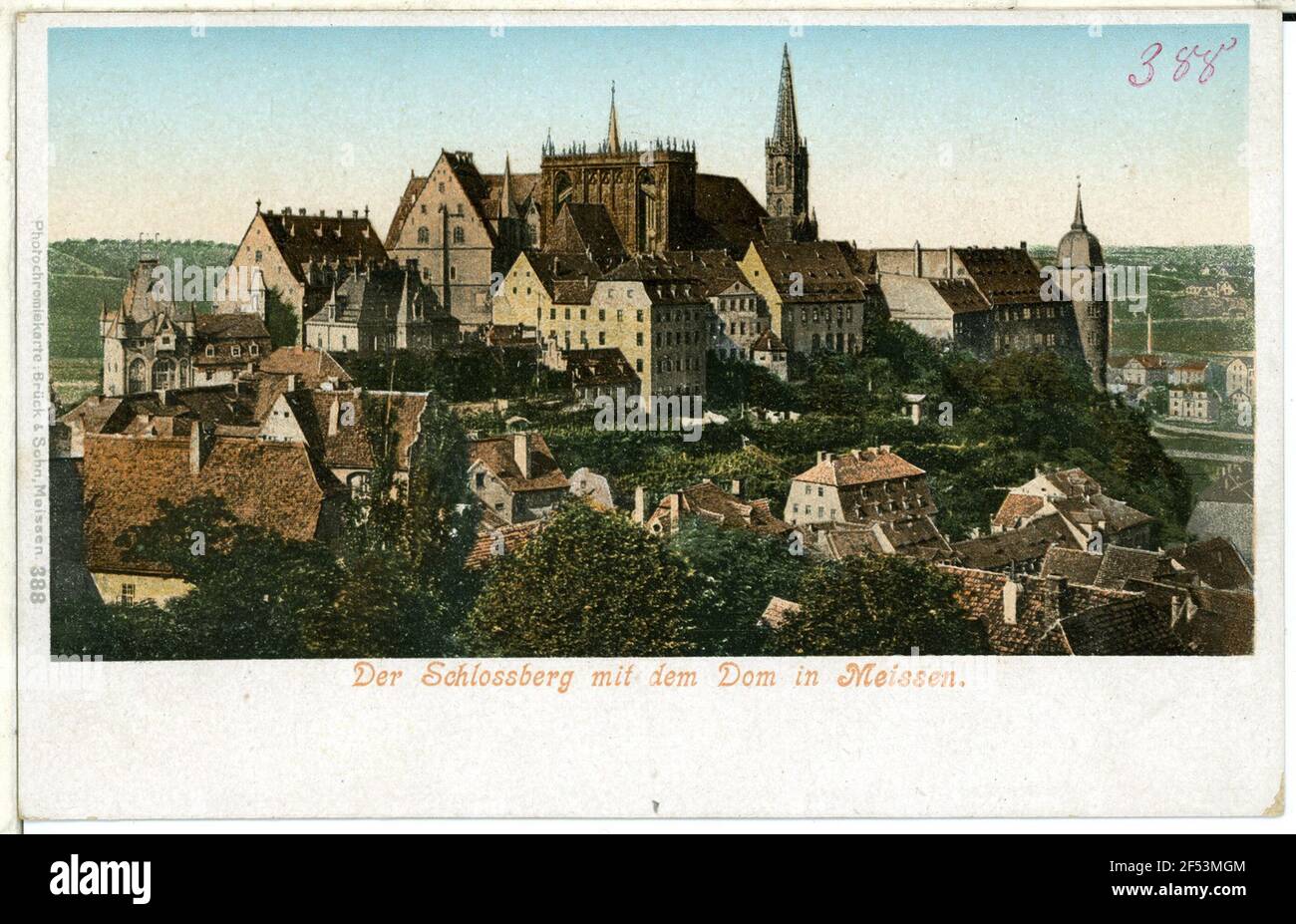 Schloßberg und Dom Meißen. Schlossberg und Dom Stockfoto