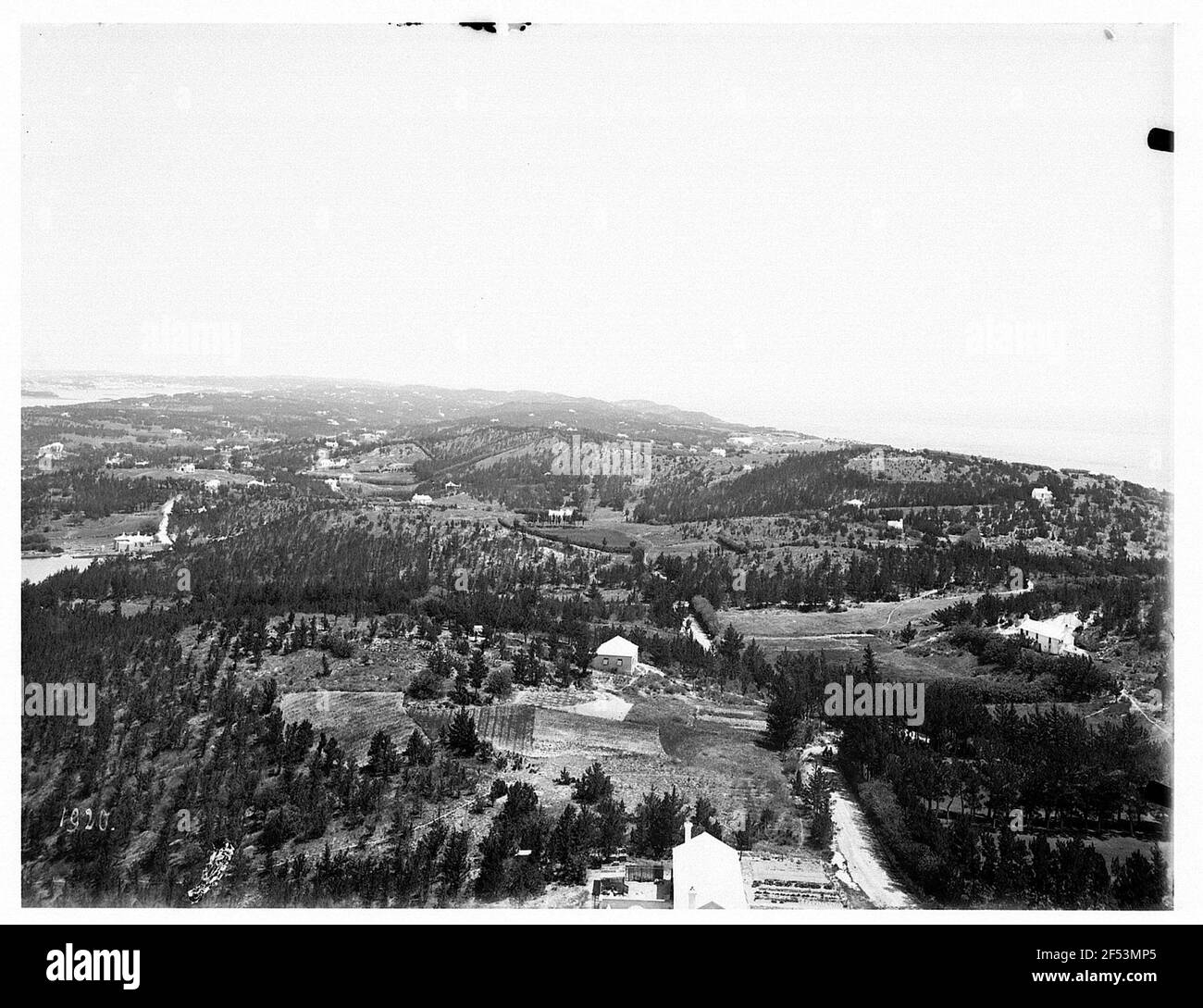 Bermudas: Blick vom Leuchtturm über die Inselwelt Stockfoto