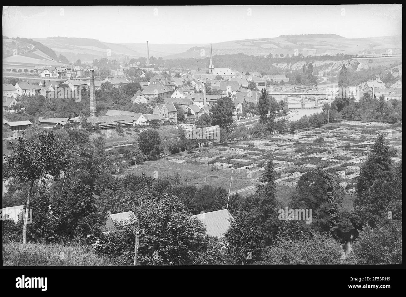 Camburg. Blick auf die Stadt Stockfoto