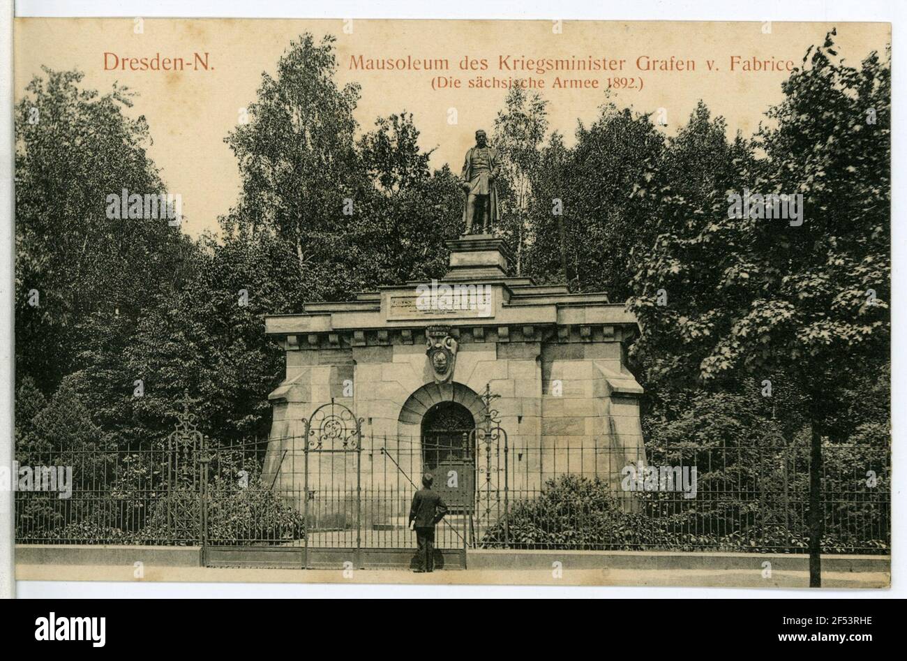 Mausoleum der Kriegsminister Grafen von Fabrice Dresden Neustadt. Mausoleum des Kriegsministers Graf v. Fabrice Stockfoto