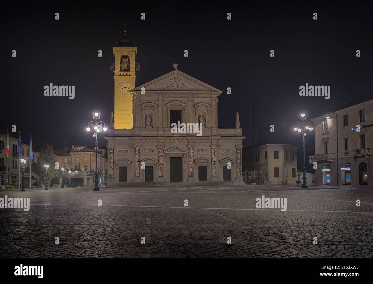 Saronno Nachtsicht Stockfoto