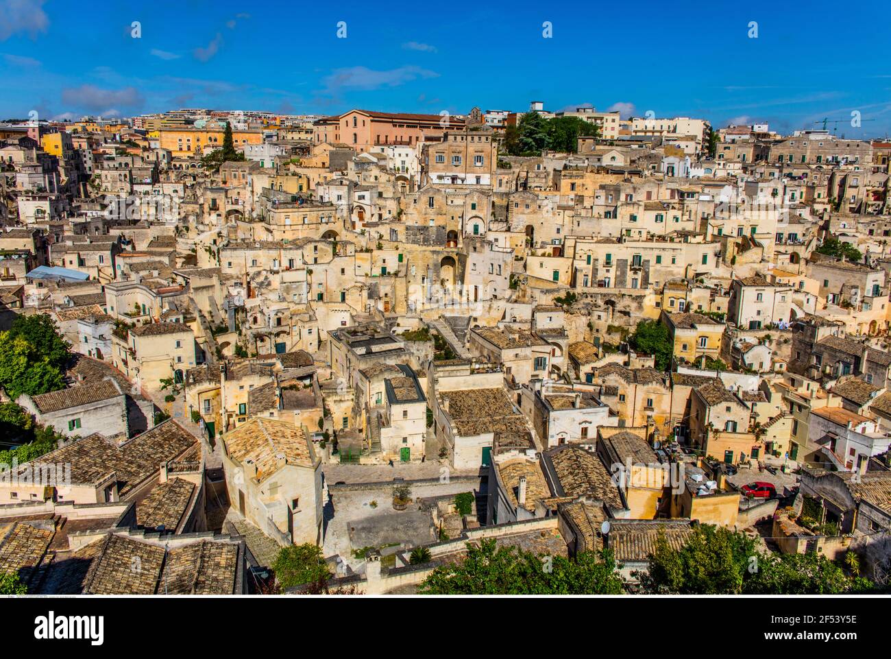 Geographie / Reisen, Blick auf die Stadt, Matera, Italien, Apulien, Additional-Rights-Clearance-Info-Not-Available Stockfoto