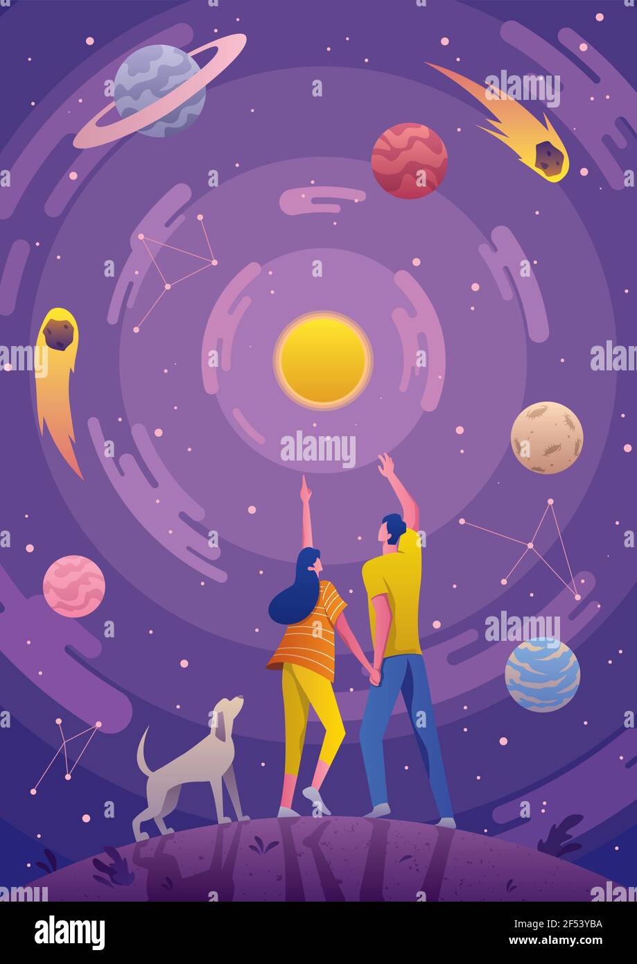 Astrologie Astronomie Hintergrund Stock Vektor