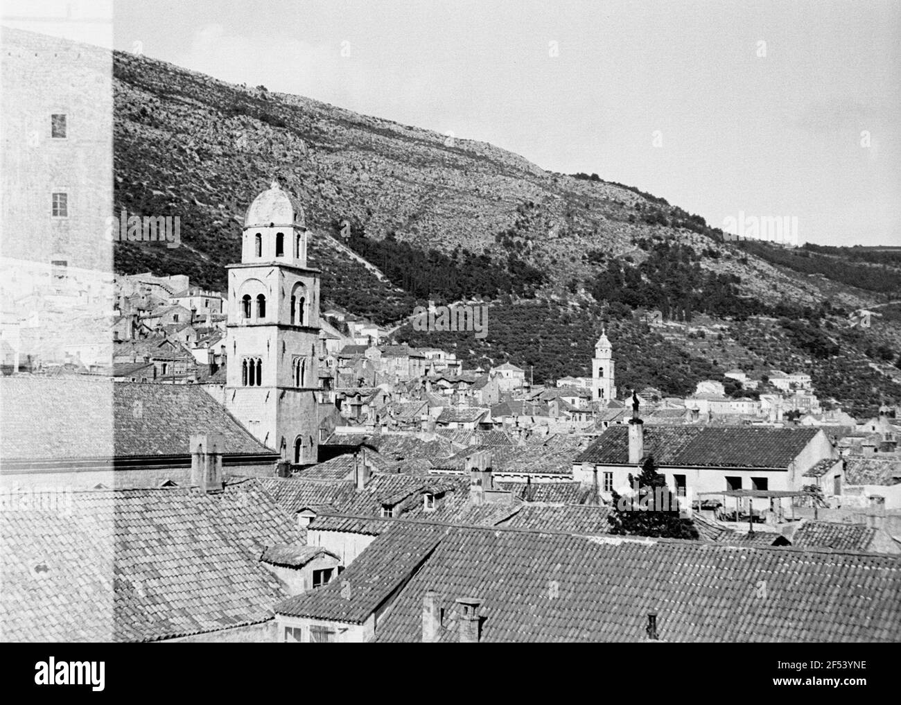 Reisefotos Kroatien. Dubrovnik (Ragusa). Altstadt mit Befestigungsturm Stockfoto