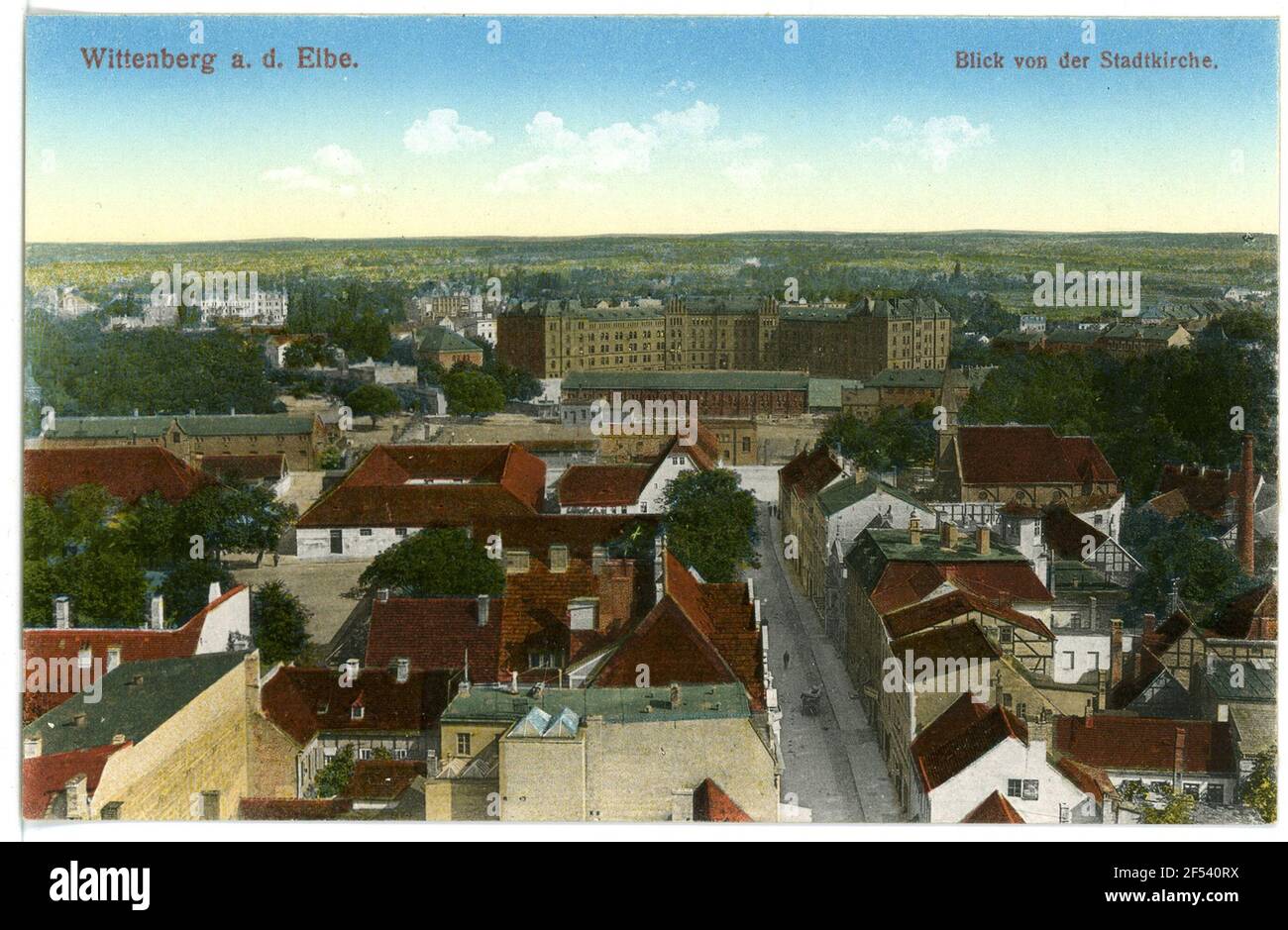 Blick von der Stadtkirche Wittenberg. Blick von der Stadtkirche Stockfoto