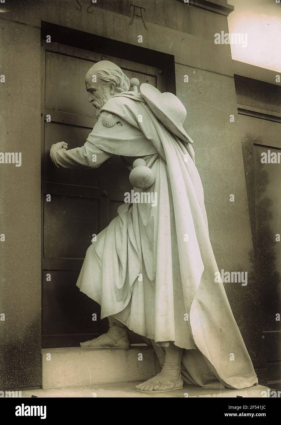 Dresden-Loschwitz, Ankle Pilgrim, Grab des Landschaftsmalers Eduard Leonhardi und seiner Frau Apoline auf dem Loschwitzer Friedhof Stockfoto